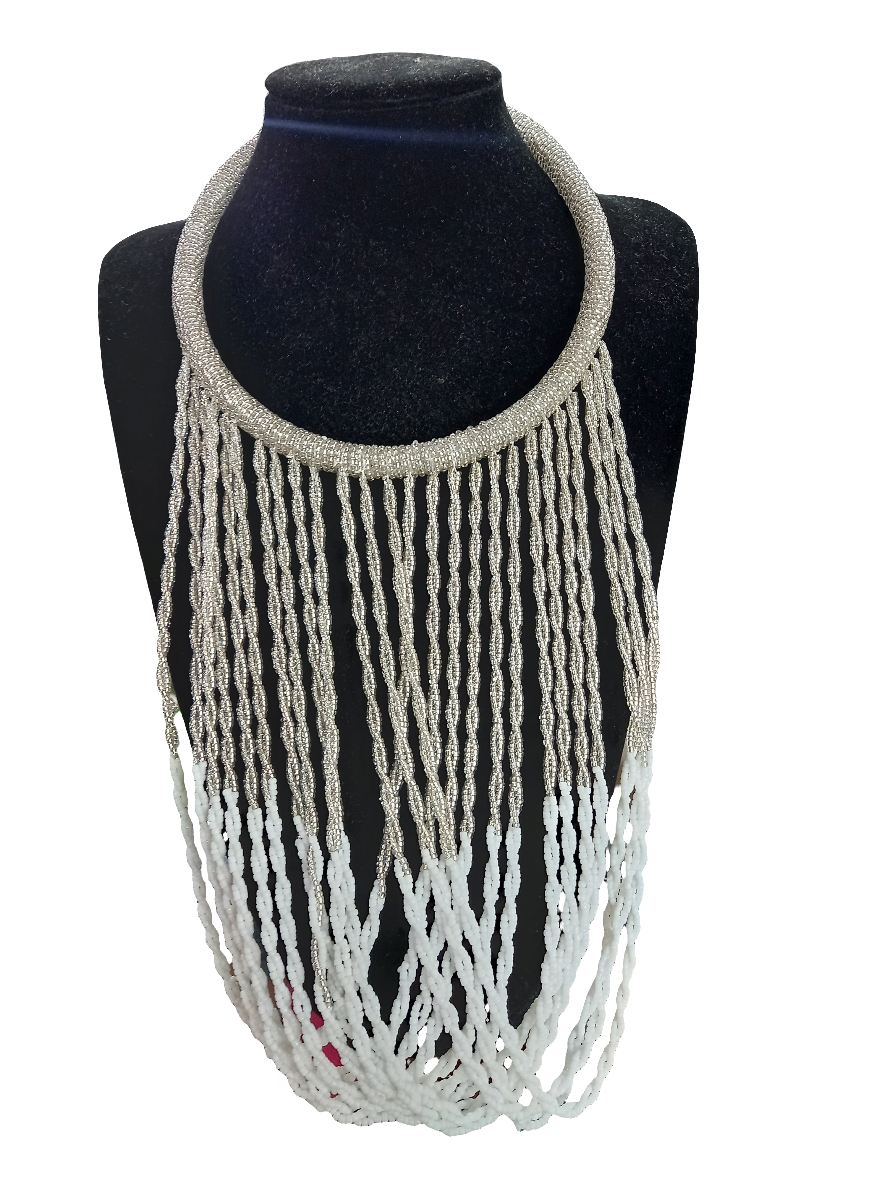 Silver/ White Neck-piece